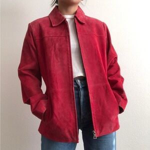Vintage Red Suede Jacket